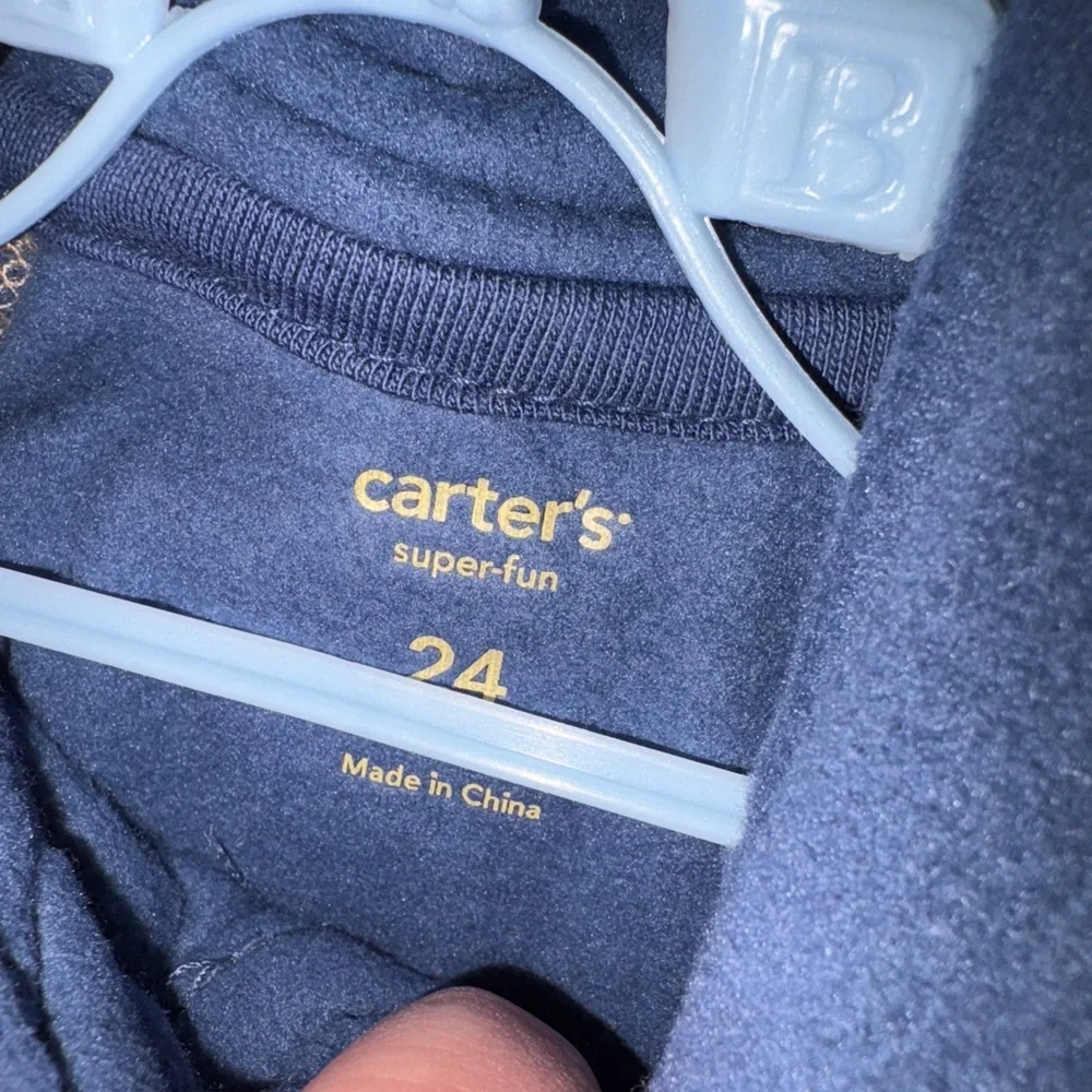 Carter's Baby Boy's Hoodie & Sweat Pants set Size 24 Months‎ Blue Fleece NWT!